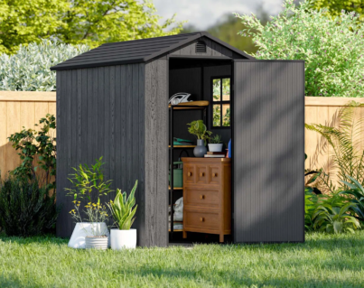 4+ft.+W+x+6+ft.+D+Plastic+Storage+Shed+with+Floor,+Resin+Shed+with+Window+and+Lockable+Door-101319719 (3)