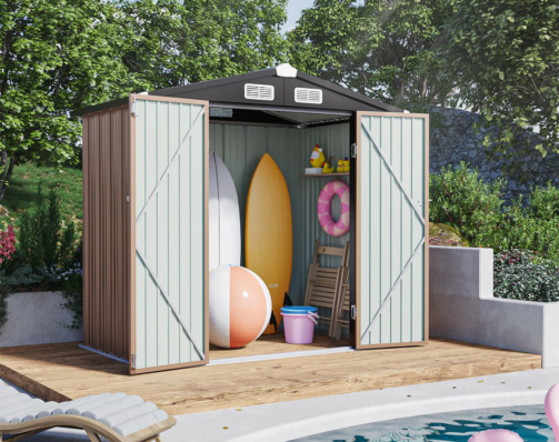 6+ft.+W+x+4+ft.+D+Metal+Storage+Shed